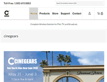 Tablet Screenshot of cinegears.com